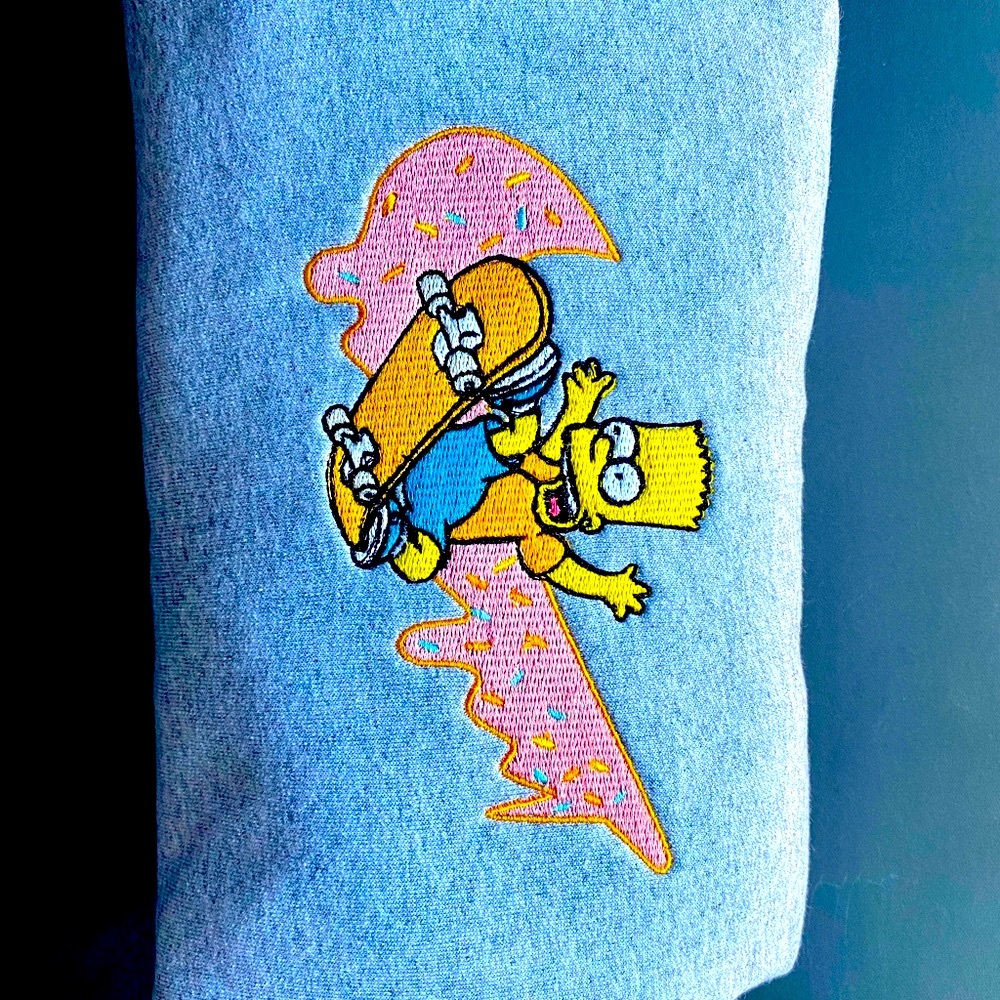 Nike Bart Simpson Embroidered Custom Crewneck